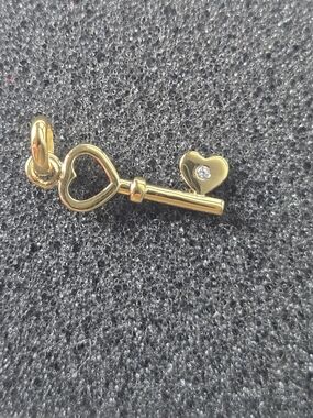 Thomas Sabo Heart Key Charm – 18k Yellow Gold Plating & Sterling Silver